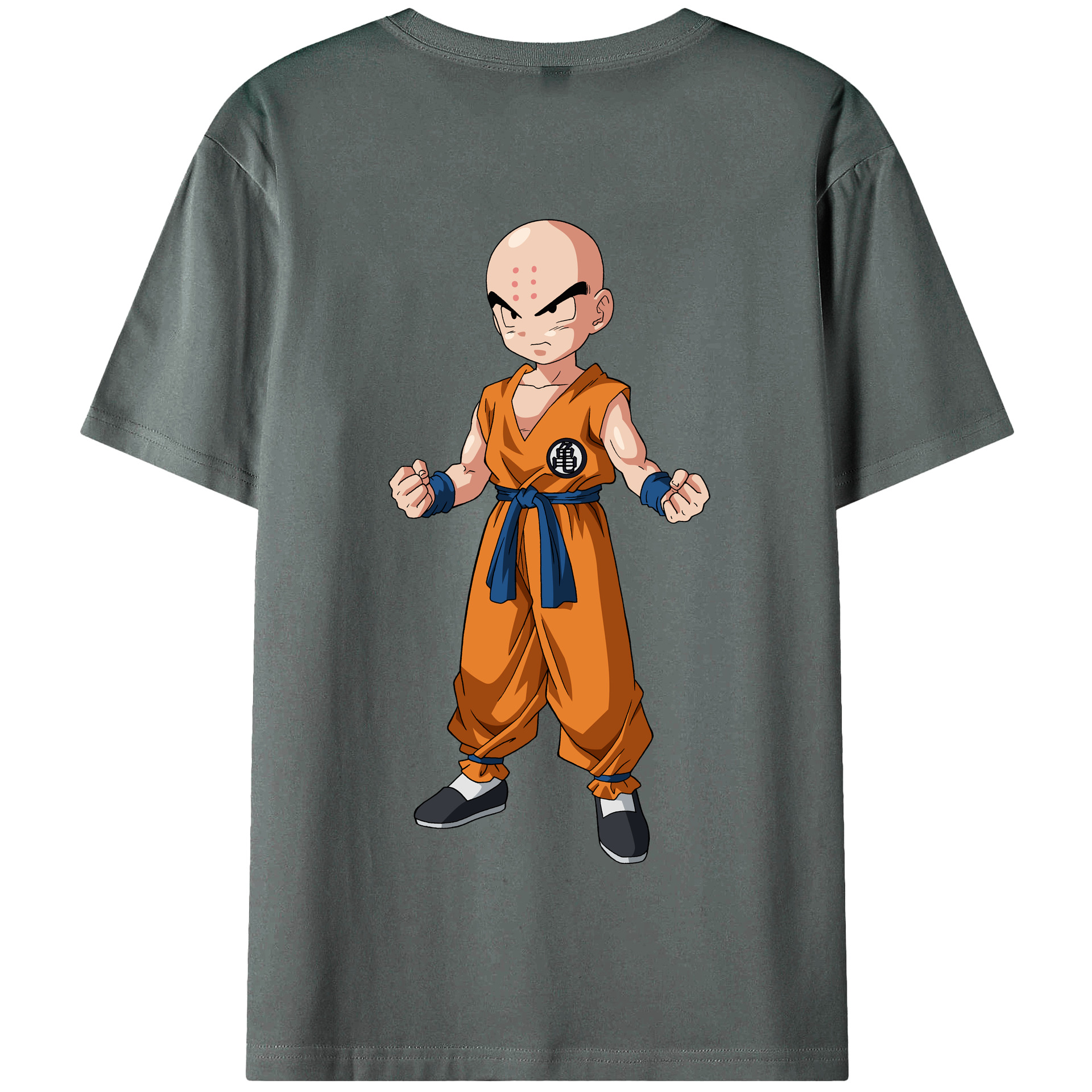 （画像用） ドラゴンボール クリリン DRAGON BALL krillin 綿100％半袖Tシャツ（背面プリント）